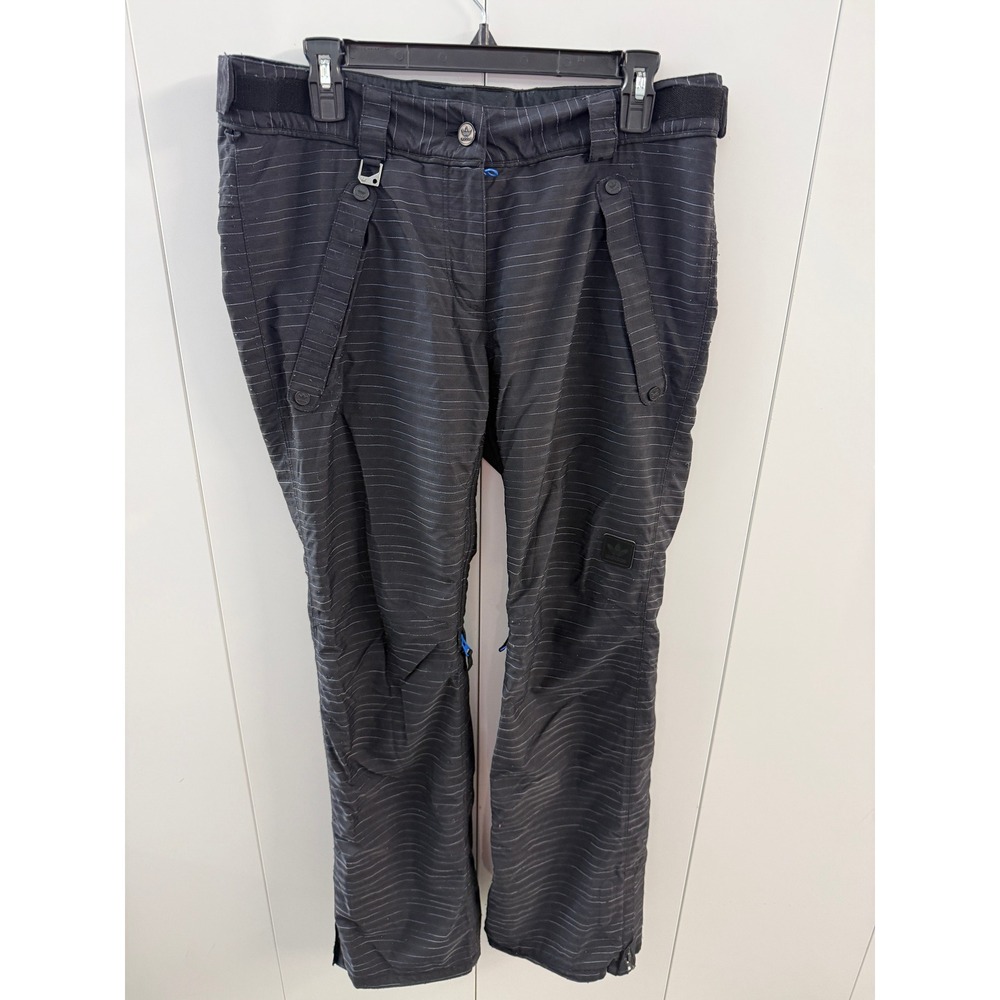 Adidas Snowboarding Pants Black Pinstripe RECCO Rescue System Womens  Size M